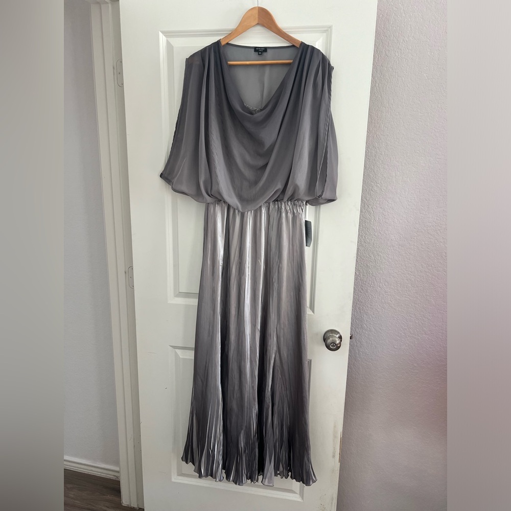 Komarov Charcoal and Silver Maxi Dress